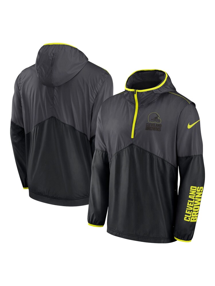 Fanatics Grey NFL Cleveland Browns VOLT Woven Quarter Zip Jacket - Image 1 of 3