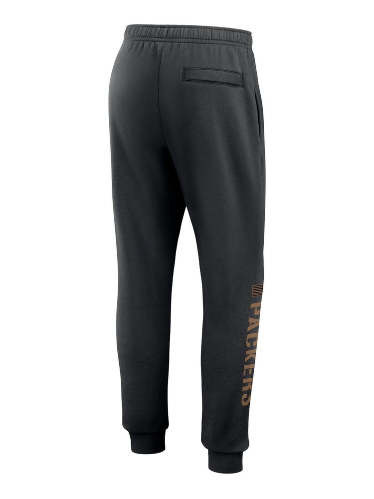 Fanatics NFL Green Bay Packers 2023 Salute to Service Club Fleece Black Joggers - Image 3 of 3