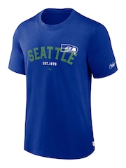 Fanatics Blue NFL Seattle Seahawks Rewind Short Sleeve Heavyweight T Shirt - Image 2 of 3