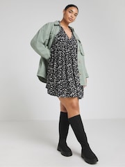 Simply Be Black Supersoft Smock Dress - Image 1 of 5