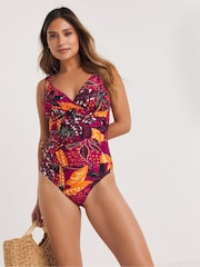 Simply Be Pink Magisculpt Lose Up To An Inch Swimsuit - Image 1 of 5