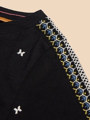 White Stuff Black Embroidered Winnie Top - Image 7 of 7