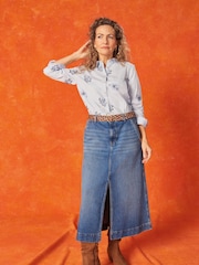 White Stuff Allie Denim-Midirock - Bild 3 von 10