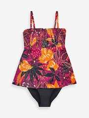 Simply Be Pink Magisculpt Tropical Print The Wonderpiece Swimsuit - Image 5 of 5