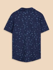 White Stuff Blue Pocket Penny 100% Cotton Jersey Shirt - Image 6 of 7
