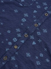 White Stuff Blue Pocket Penny 100% Cotton Jersey Shirt - Image 7 of 7
