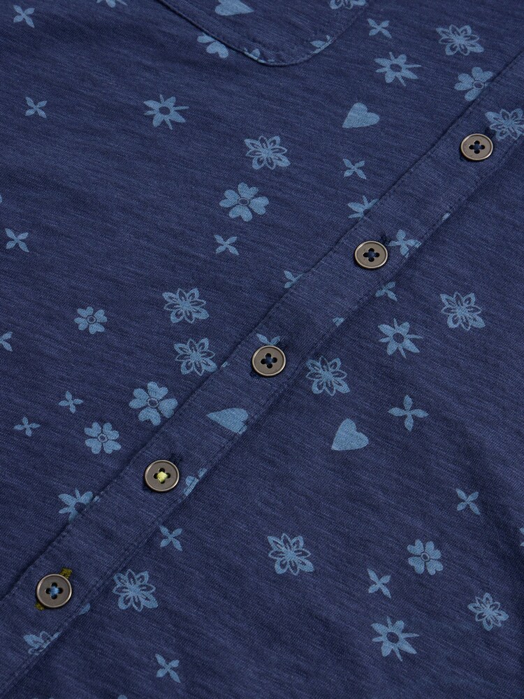 White Stuff Blue Pocket Penny 100% Cotton Jersey Shirt - Image 7 of 7