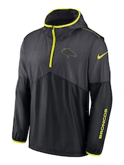 Fanatics Grey NFL Denver Broncos VOLT Woven Quarter Zip Jacket - Image 2 of 3
