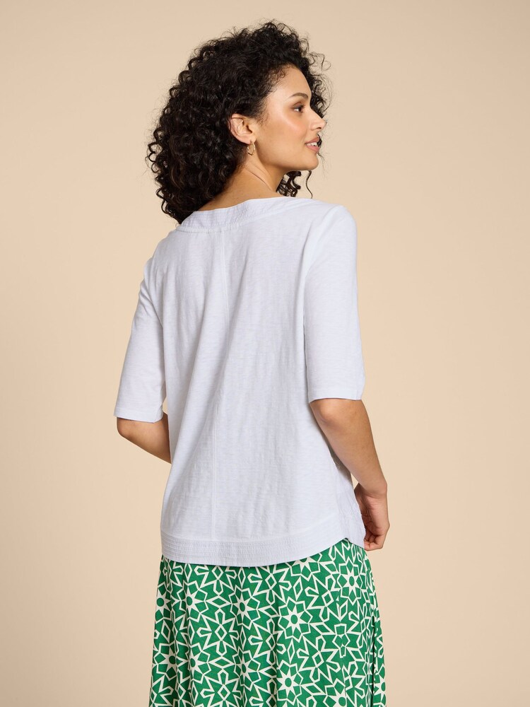 White Stuff White Weaver Embroidered 100% Cotton Top - Image 2 of 7