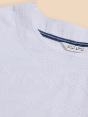 White Stuff White Weaver Embroidered 100% Cotton Top - Image 7 of 7