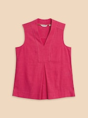 White Stuff Pink Celia Jersey Mix Blouse - Image 5 of 7