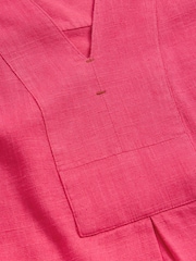 White Stuff Pink Celia Jersey Mix Blouse - Image 7 of 7