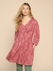 White Stuff Pink Lucy EcoVero™ Tunic - Image 1 of 7