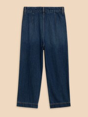 White Stuff Blue Loren Wide Leg Cropped Jeans - Image 7 of 8
