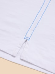 Off White - White Stuff Boat Neck Sydney 100% Cotton T-Shirt - Imagen 7 de 7