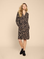 White Stuff Black Jersey June Shift Dress - Image 1 of 7