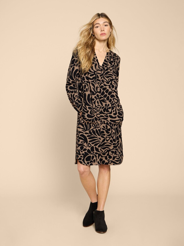 White Stuff Black Jersey June Shift Dress - Image 1 of 7