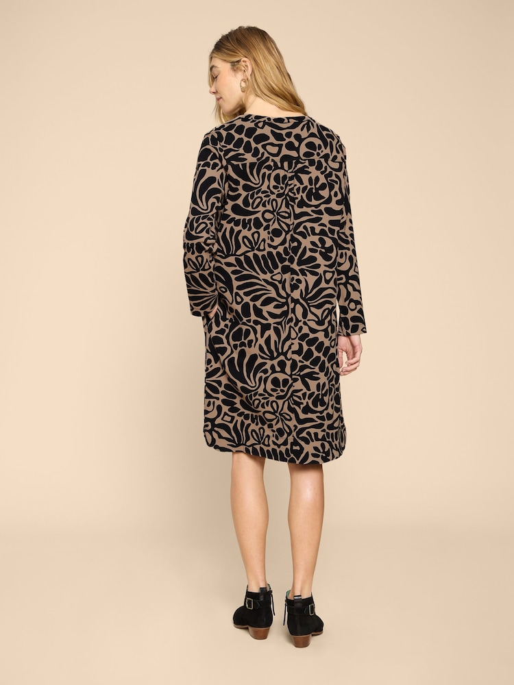 White Stuff Black Jersey June Shift Dress - Image 2 of 7