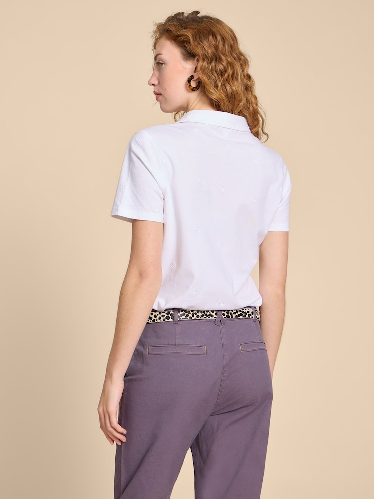 White Stuff White Pocket Penny 100% Cotton Embroidered Shirt - Image 2 of 7
