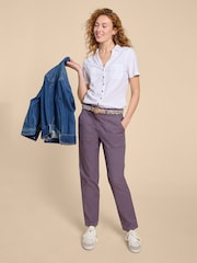 White Stuff White Pocket Penny 100% Cotton Embroidered Shirt - Image 3 of 7