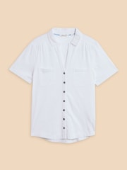 White Stuff White Pocket Penny 100% Cotton Embroidered Shirt - Image 5 of 7