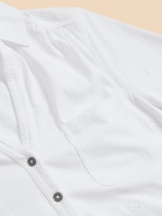 White Stuff White Pocket Penny 100% Cotton Embroidered Shirt - Image 7 of 7