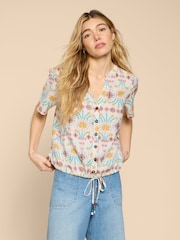 White Stuff Multi Ferne Linen Blend Shirt - Image 1 of 7