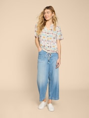 White Stuff Multi Ferne Linen Blend Shirt - Image 3 of 7