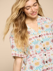 White Stuff Multi Ferne Linen Blend Shirt - Image 4 of 7