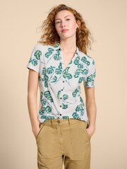 White Stuff White Pocket Penny 100% Cotton Jersey Shirt - Image 1 of 7