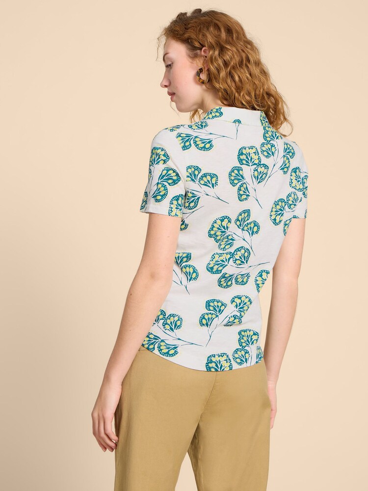 White Stuff White Pocket Penny 100% Cotton Jersey Shirt - Image 2 of 7