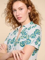 White Stuff White Pocket Penny 100% Cotton Jersey Shirt - Image 4 of 7