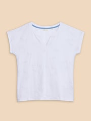 White Stuff White Embroidered Nelly 100% Cotton T-Shirt - Image 5 of 7
