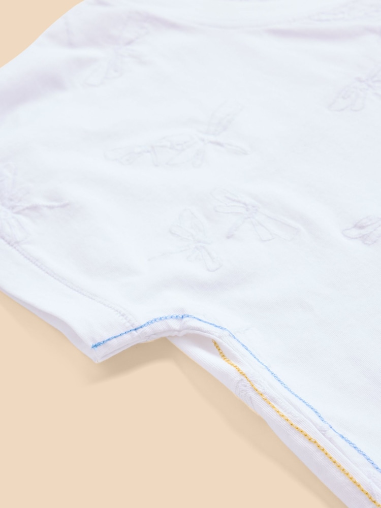 White Stuff White Embroidered Nelly 100% Cotton T-Shirt - Image 7 of 7