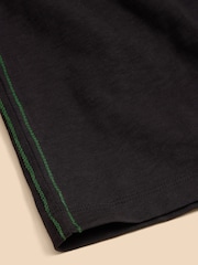 White Stuff Black Notch Neck Nelly 100% Cotton T-Shirt - Image 7 of 7