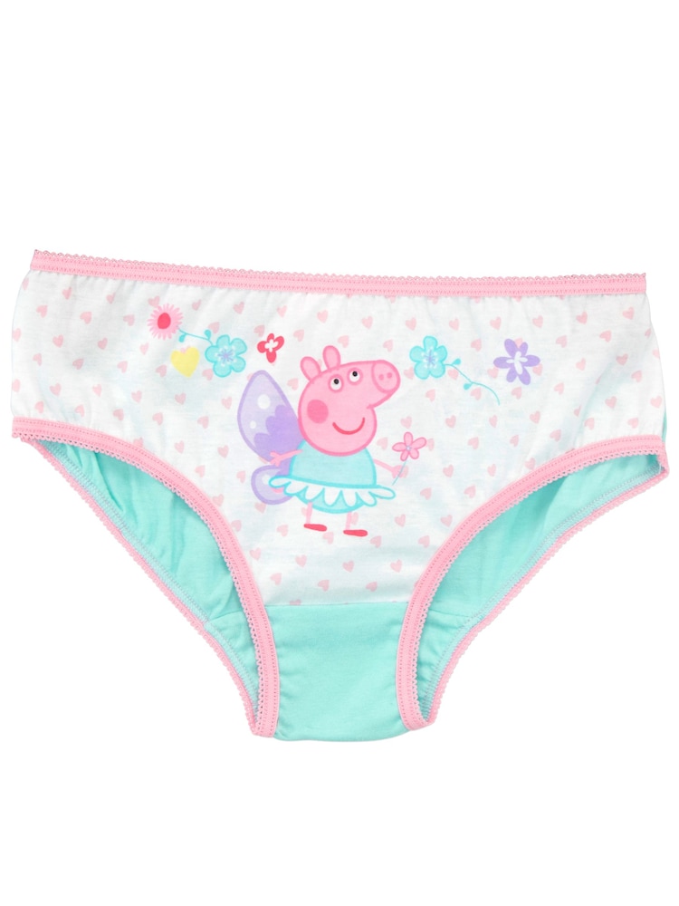 Character Pink Peppa Pig 100% Cotton Briefs 5 Pack - Image 2 of 5