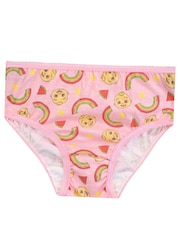Character Pink Cocomelon 100% Cotton Briefs 5 Pack - Image 2 of 5