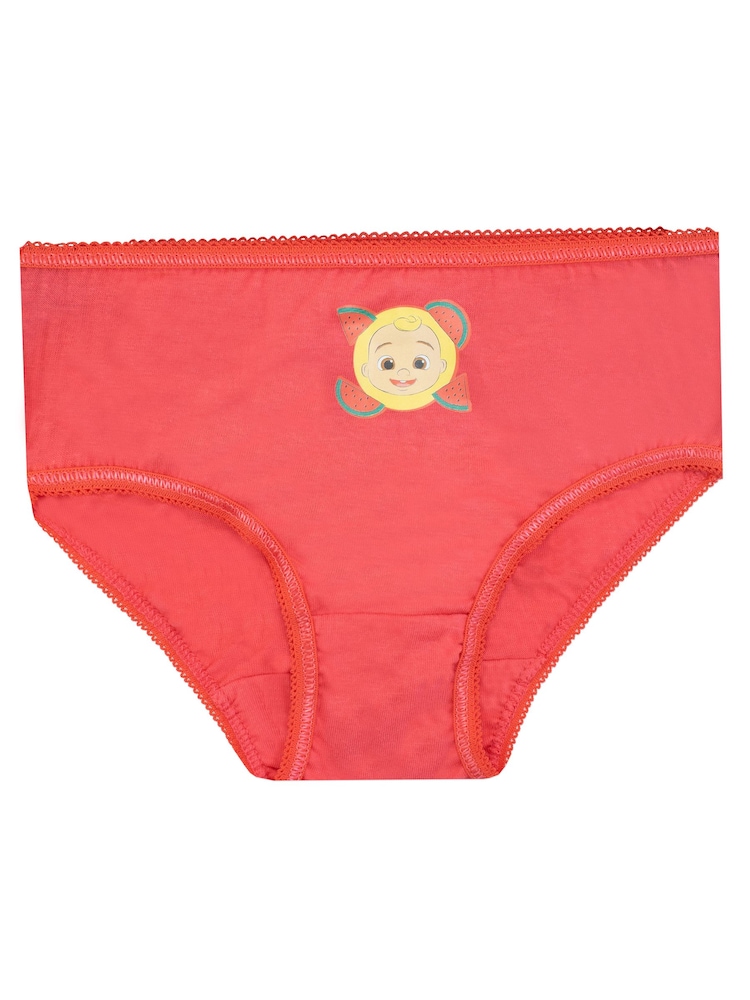 Character Pink Cocomelon 100% Cotton Briefs 5 Pack - Image 5 of 5