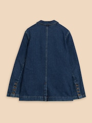 White Stuff Blue Loren Denim Blazer - Image 8 of 9