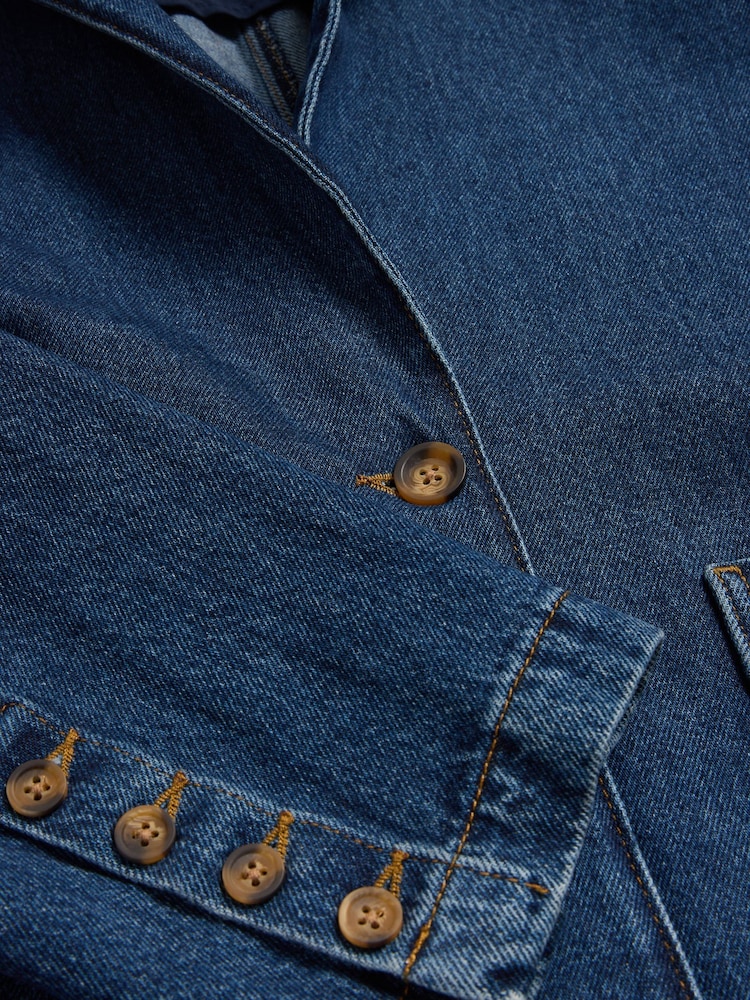 White Stuff Blue Loren Denim Blazer - Image 9 of 9