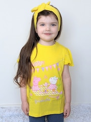Character Yellow Peppa Pig 100% Cotton T-Shirt and Leggings Set - Image 3 of 3