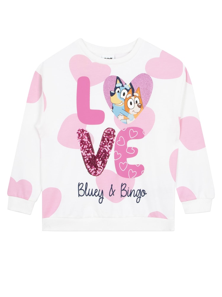 Character Cream Bluey 100% Cotton Sweatshirt - Image 1 of 10