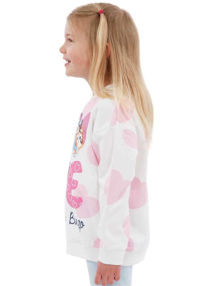 Character Cream Bluey 100% Cotton Sweatshirt - Image 10 of 10