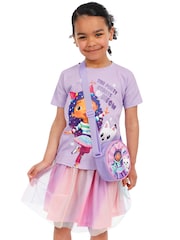 Character Purple Gabbys Dollhouse 100% Cotton Top and Skirt Set - Image 9 of 10