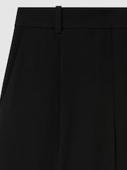 Reiss Black Eden Petite Half-Elasticated Wide Leg Trousers - Image 6 of 7