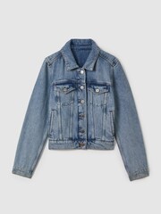 Reiss Mid Blue Ellen Denim Jacket - Image 2 of 7