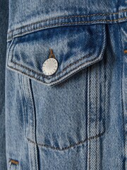 Reiss Mid Blue Ellen Denim Jacket - Image 7 of 7