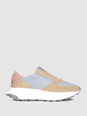 Unseen Footwear Suede Mesh Trinity Trainers - Image 1 of 4