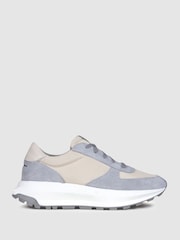 Unseen Footwear Suede Mesh Trinity Trainers - Image 1 of 4