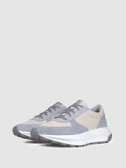 Unseen Footwear Suede Mesh Trinity Trainers - Image 2 of 4